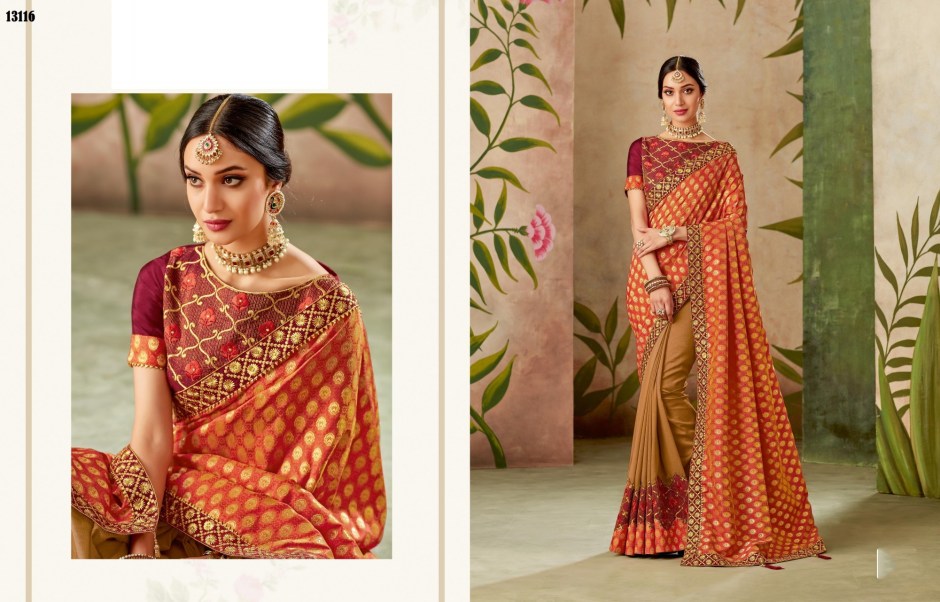 Rajrani By Mahotsav Creation 13104 To 13118 Series Indian Designer Traditional Wear Collection Beautiful Stylish Fancy Colorful Party Wear & Occasional Wear Silk Sarees At Wholesale Price