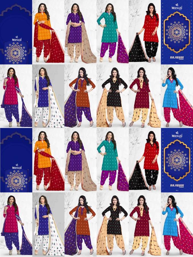 Rajwadi Patiala Vol-3 By Meenaxi 1001 To 1010 Series Beautiful Collection Suits Stylish Fancy Colorful Party Wear & Ethnic Wear Heavy Satin With Embroidery Dresses At Wholesale Price