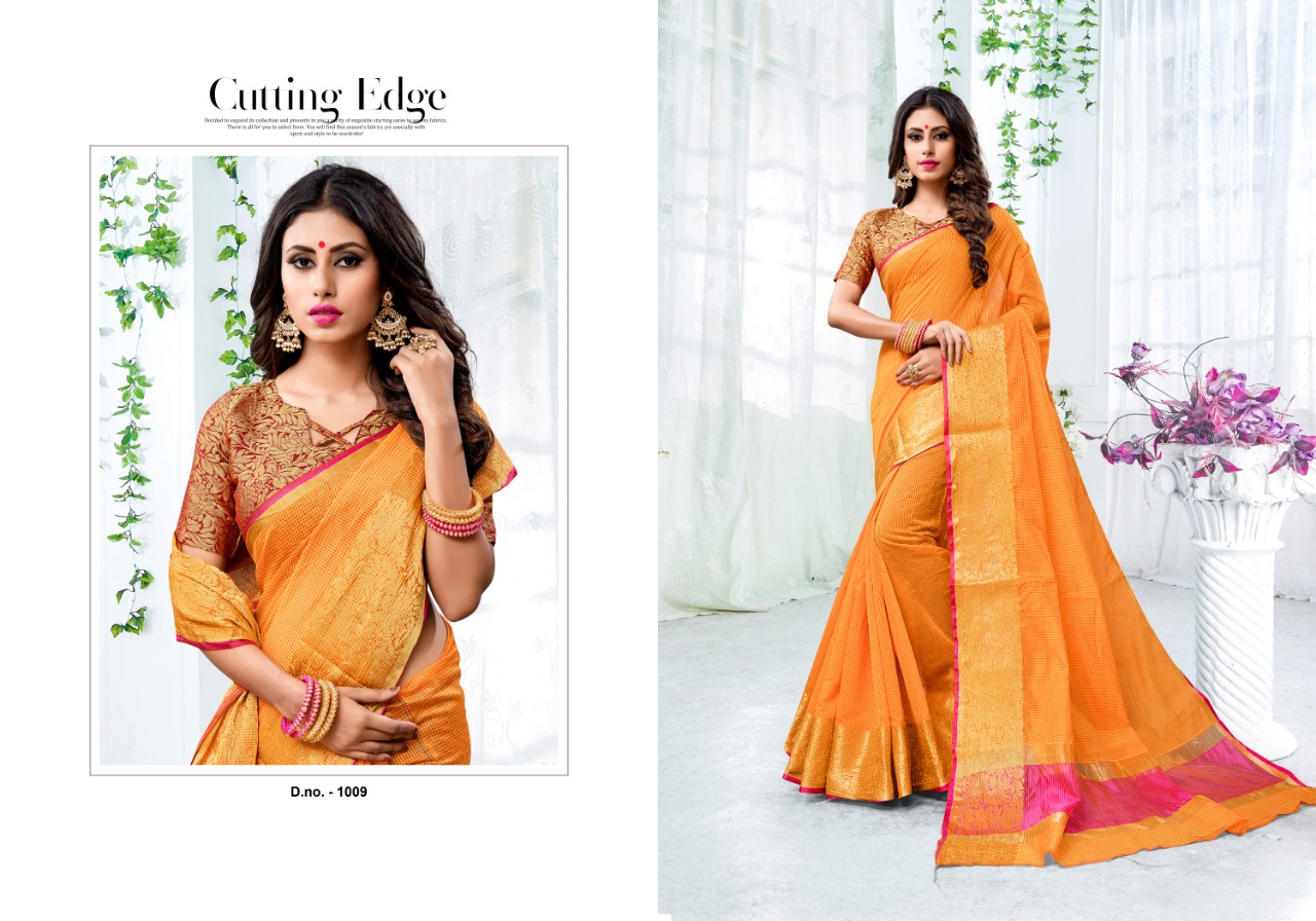 Rajyog By Adarsh Prints 1001 To 1012 Series Indian Traditional Wear Collection Beautiful Stylish Fancy Colorful Party Wear & Occasional Wear Kota Doriya Sarees At Wholesale Price