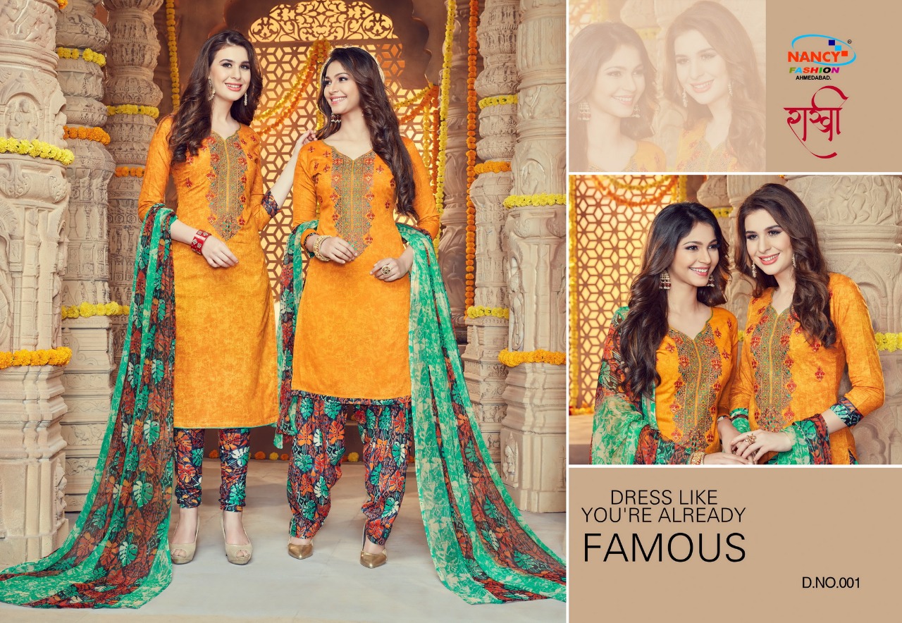 Rakhi By Nancy Fashion 001 To 010 Series Designer Pakistani Suits Collection Beautiful Stylish Fancy Colorful Party Wear & Occasional Wear Cotton Print Dresses At Wholesale Price