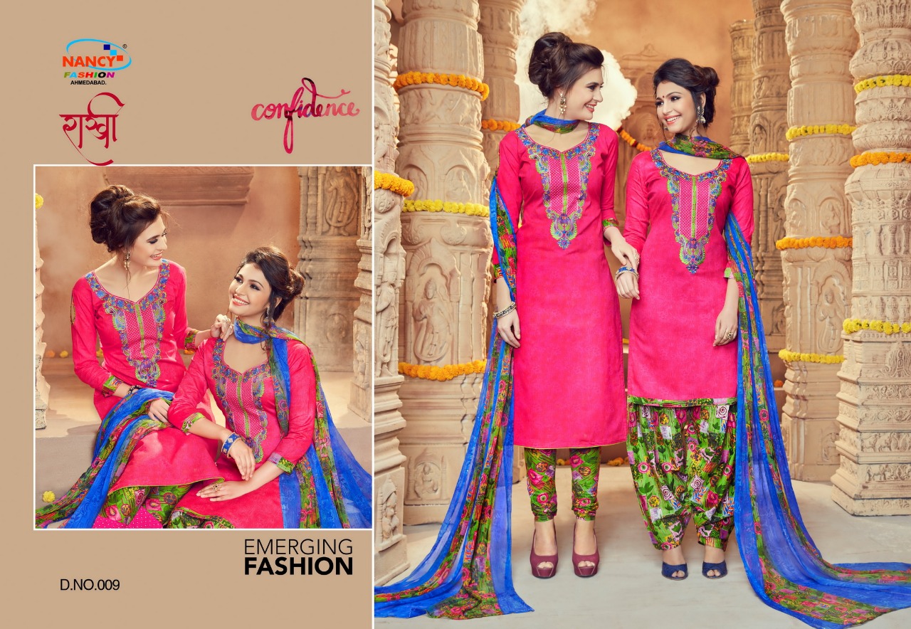 Rakhi By Nancy Fashion 001 To 010 Series Designer Pakistani Suits Collection Beautiful Stylish Fancy Colorful Party Wear & Occasional Wear Cotton Print Dresses At Wholesale Price