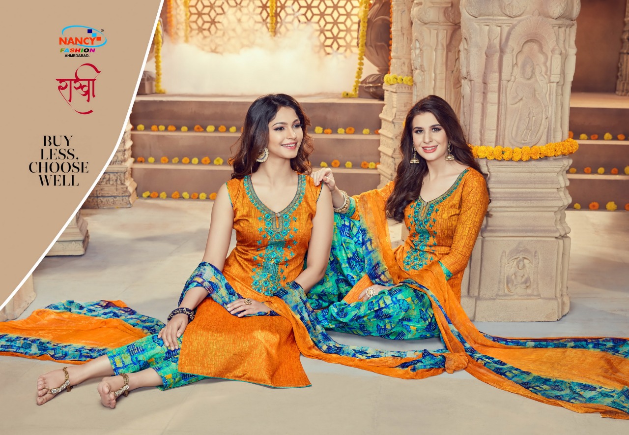 Rakhi By Nancy Fashion 001 To 010 Series Designer Pakistani Suits Collection Beautiful Stylish Fancy Colorful Party Wear & Occasional Wear Cotton Print Dresses At Wholesale Price