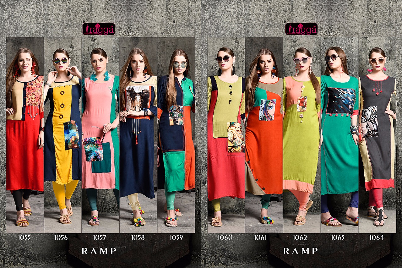 Ramp By Ragga 1055 To 1064 Series Beautiful Stylish Fancy Colorful Casual Wear & Ethnic Wear & Ready To Wear Rayon Cotton Kurtis At Wholesale Price
