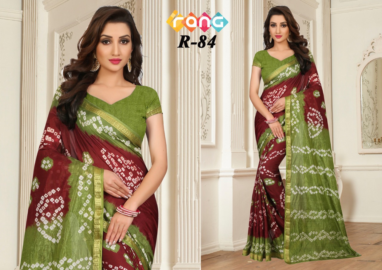 Rang Vol-14 By Fashid Wholesale 82 To 88 Series Indian Traditional Wear Collection Beautiful Stylish Fancy Colorful Party Wear & Occasional Wear Handicraft Bandhani Sarees At Wholesale Price