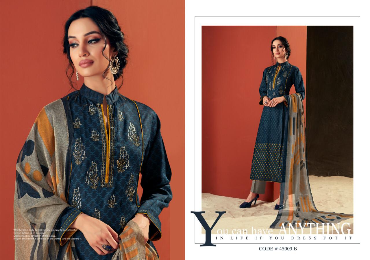 Rangat By Hariks 45001-a To 45003-b Series Designer Suits Collection Beautiful Stylish Fancy Colorful Party Wear & Occasional Wear Jam Silk Print Embroidered Dresses At Wholesale Price