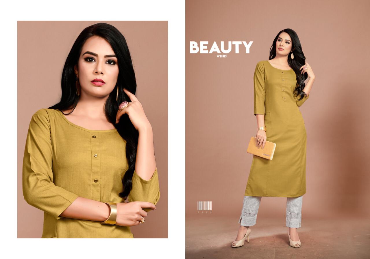 Rangeen By Gallberry 1001 To 1007 Series Stylish Fancy Beautiful Colorful Casual Wear & Ethnic Wear Cotton Slub Printed Kurtis At Wholesale Price