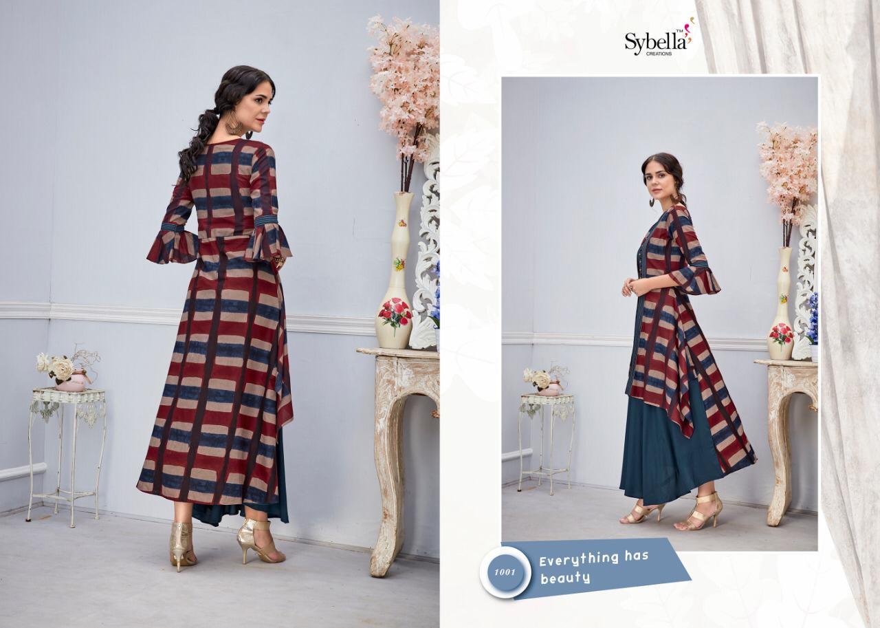 Rang Sutra By Sybella 1001 to 1006 Wear Collection Beautiful Stylish Fancy Colorful Party Wear & Occasional Wear Heavy Rayon Kurtis At Wholesale Price
