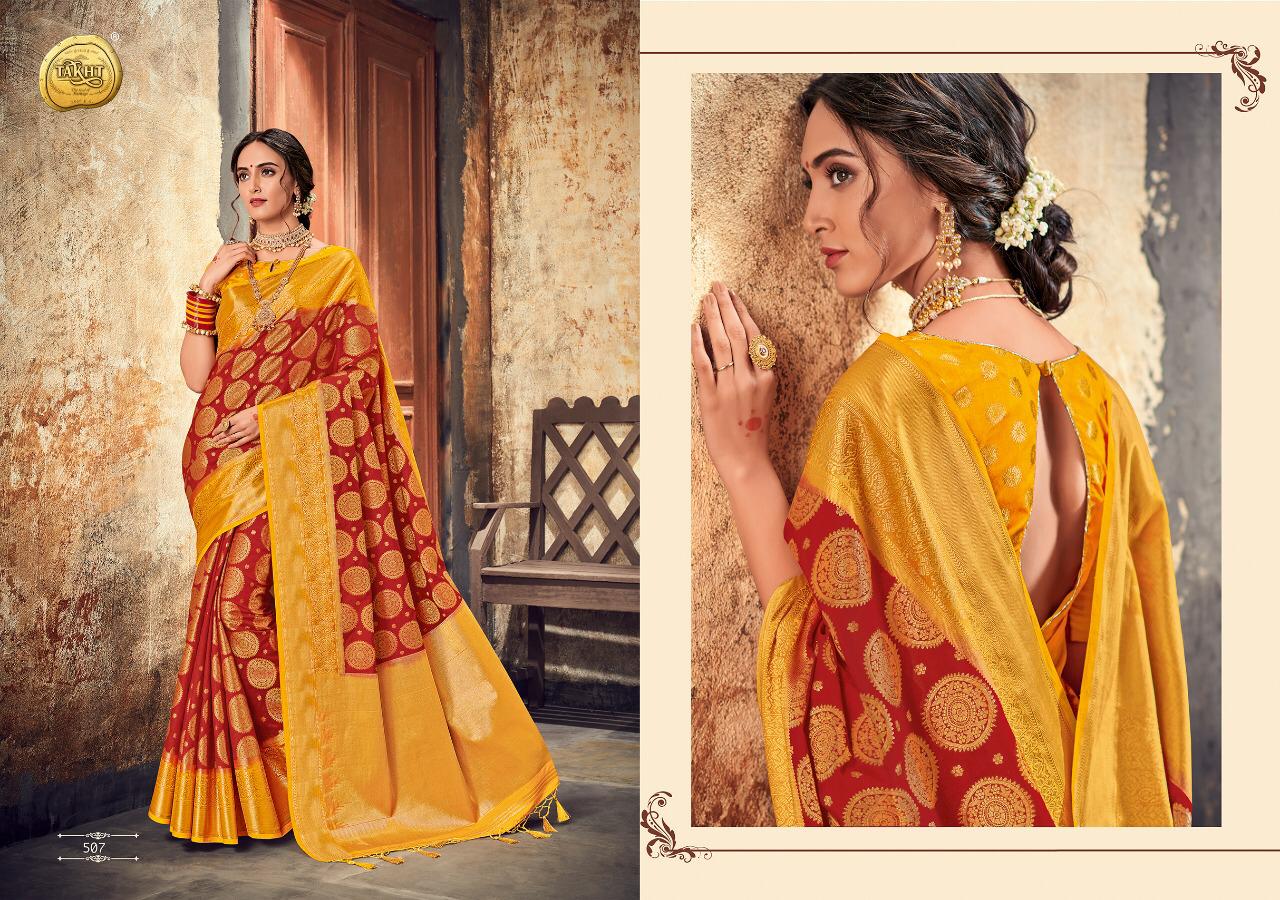 Rani Jhansi By Takht 501 To 507 Series Indian Traditional Wear Collection Beautiful Stylish Fancy Colorful Party Wear & Occasional Wear Pure Silk Sarees At Wholesale Price
