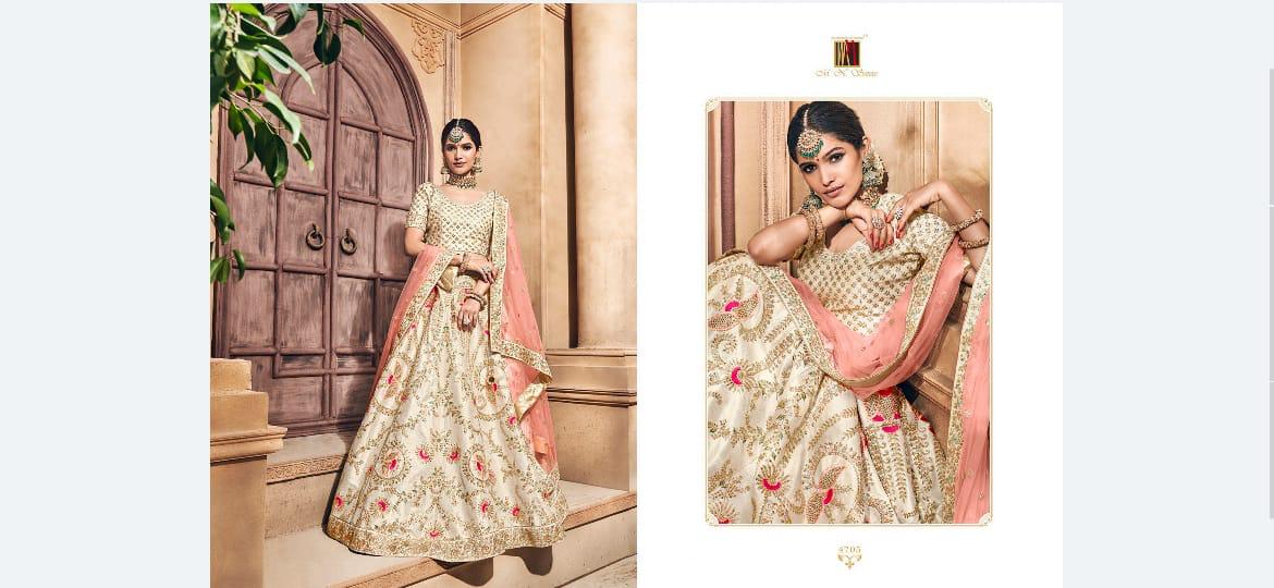 Rasamo Riwaz By M.n. Sarees 4701 To 4709 Series Indian Bridal Wear Collection Beautiful Stylish Fancy Colorful Wedding Wear & Occasional Wear Velvet Embroidered Lehengas At Wholesale Price