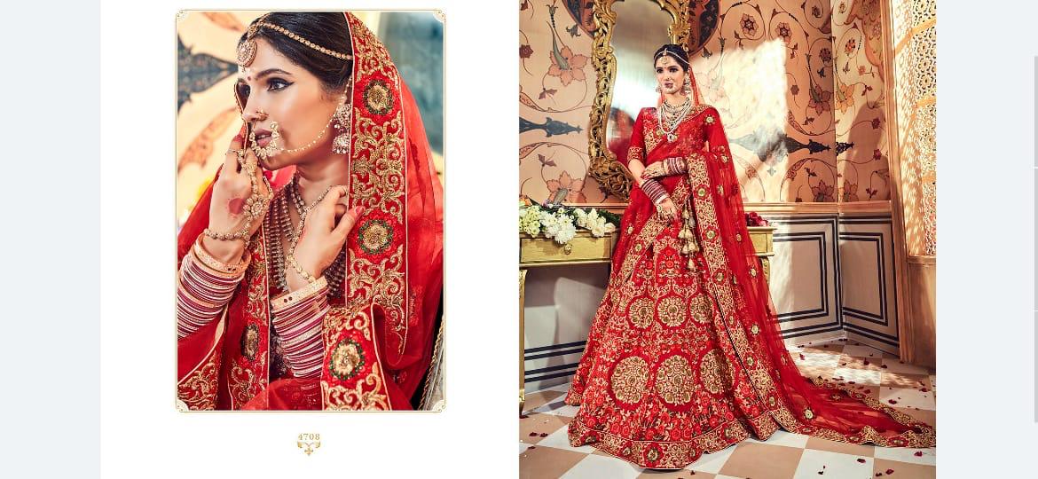 Rasamo Riwaz By M.n. Sarees 4701 To 4709 Series Indian Bridal Wear Collection Beautiful Stylish Fancy Colorful Wedding Wear & Occasional Wear Velvet Embroidered Lehengas At Wholesale Price