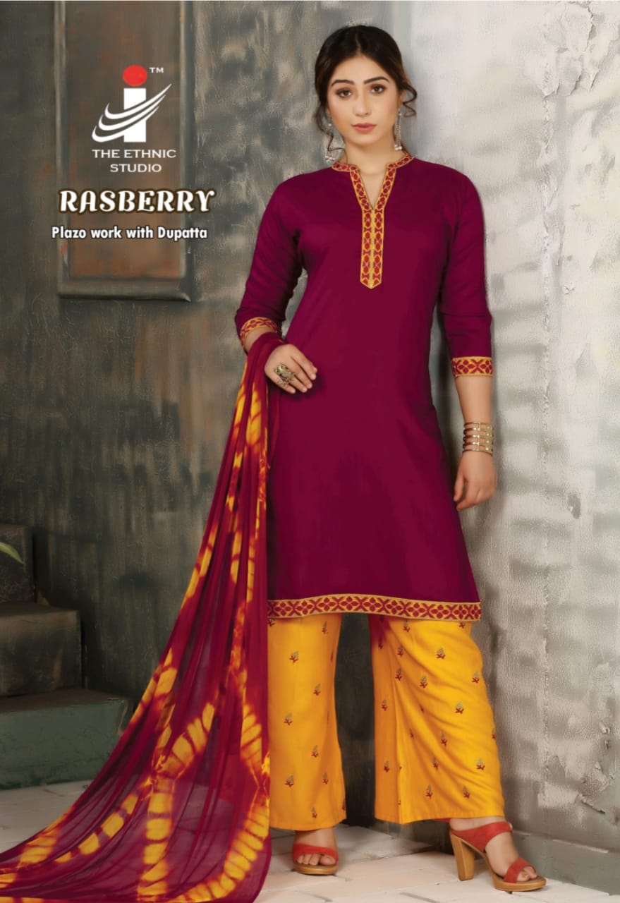 Rasberry By The Ethnic Studio 01 To 08 Series Beautiful Stylish Fancy Colorful Casual Wear & Ethnic Wear & Ready To Wear Heavy Rayon With Embroidery Kurtis At Wholesale Price