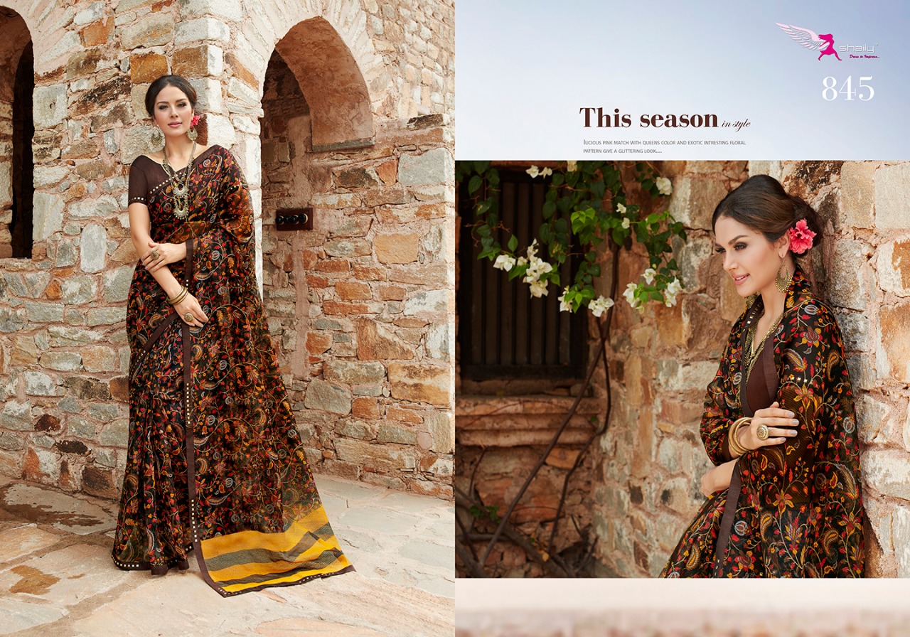 Rashi Vol-2 By Shaily 841 To 858 Series Indian Traditional Wear Collection Beautiful Stylish Fancy Colorful Party Wear & Occasional Wear Super Printed Sarees At Wholesale Price