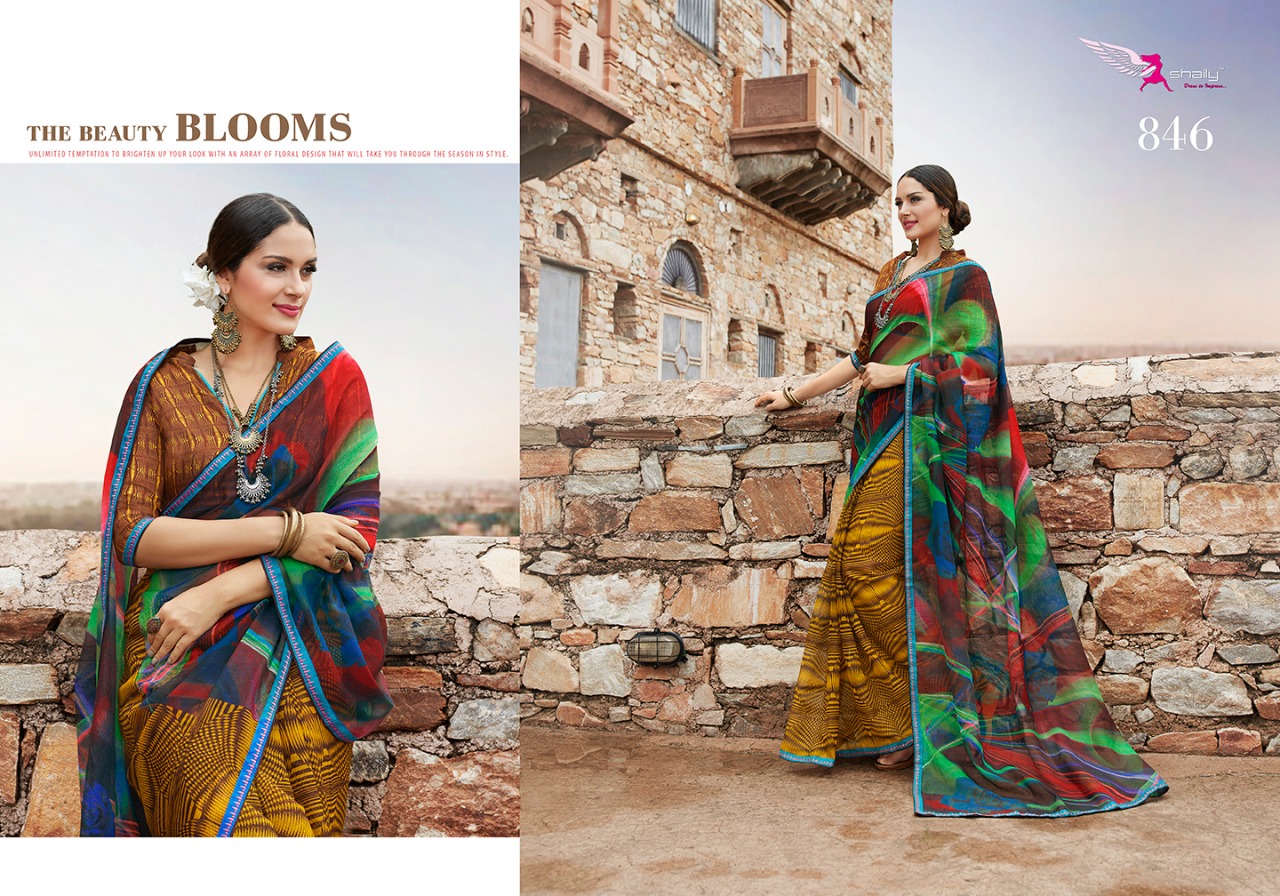 Rashi Vol-2 By Shaily 841 To 858 Series Indian Traditional Wear Collection Beautiful Stylish Fancy Colorful Party Wear & Occasional Wear Super Printed Sarees At Wholesale Price