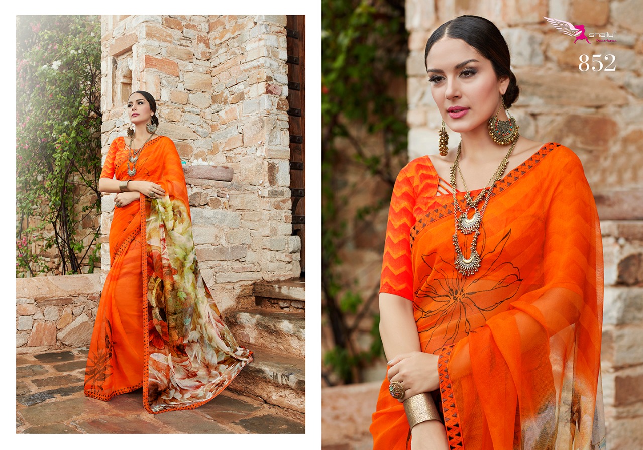 Rashi Vol-2 By Shaily 841 To 858 Series Indian Traditional Wear Collection Beautiful Stylish Fancy Colorful Party Wear & Occasional Wear Super Printed Sarees At Wholesale Price