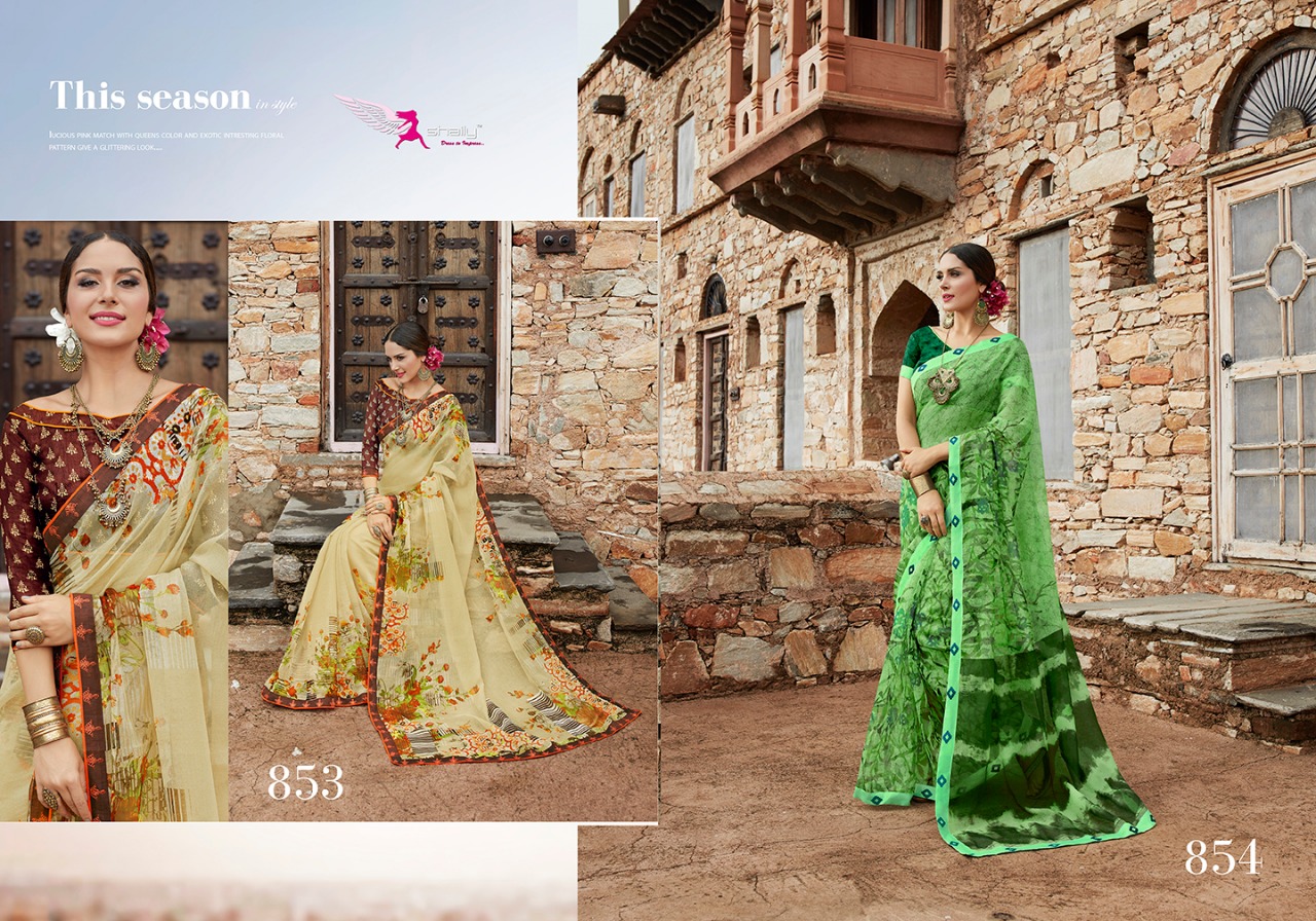 Rashi Vol-2 By Shaily 841 To 858 Series Indian Traditional Wear Collection Beautiful Stylish Fancy Colorful Party Wear & Occasional Wear Super Printed Sarees At Wholesale Price