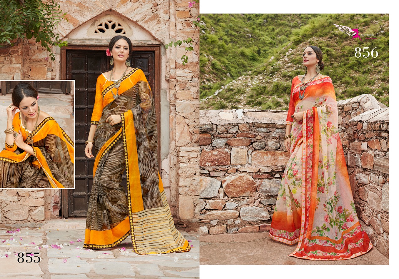 Rashi Vol-2 By Shaily 841 To 858 Series Indian Traditional Wear Collection Beautiful Stylish Fancy Colorful Party Wear & Occasional Wear Super Printed Sarees At Wholesale Price