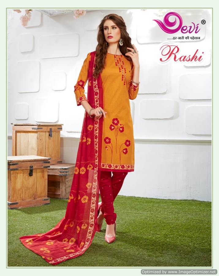 Rashi Vol-6 By Devi 6001 To 6012 Series Indian Traditional Wear Collection Beautiful Stylish Fancy Colorful Party Wear & Occasional Wear Cotton Printed Dress At Wholesale Price