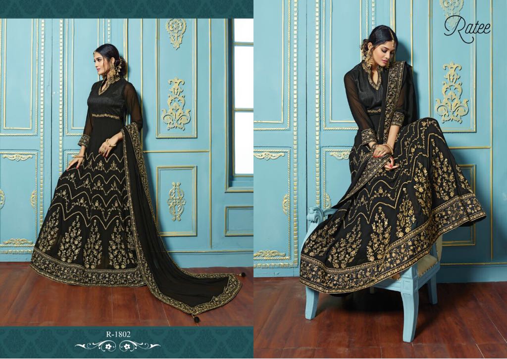 Ratee Vol-1 By Ratee 1800 To 1805 Series Designer Anarkali Suits Wedding Suits Beautiful Stylish Fancy Colorful Party Wear & Occasional Wear Georgette Embroidered Dresses At Wholesale Price