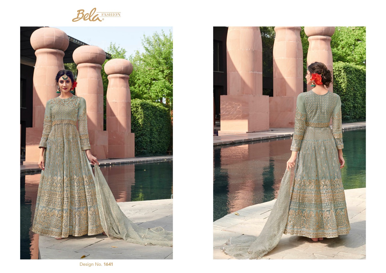 Regal By Bela Fashion 1638 To 1646 Series Designer Wear Collection Anarkali Suits Colorful Stylish Fancy Beautiful Party Wear & Occasional Wear Net Embroidered Dresses At Wholesale Price