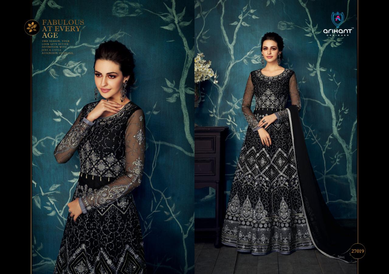 Rehanna Vol-4 By Arihant Designer 27016 To 27020 Series Designer Bridal Wear Collection Beautiful Stylish Fancy Colorful Party Wear & Occasional Wear Apple Georgette With Net At Wholesale Price