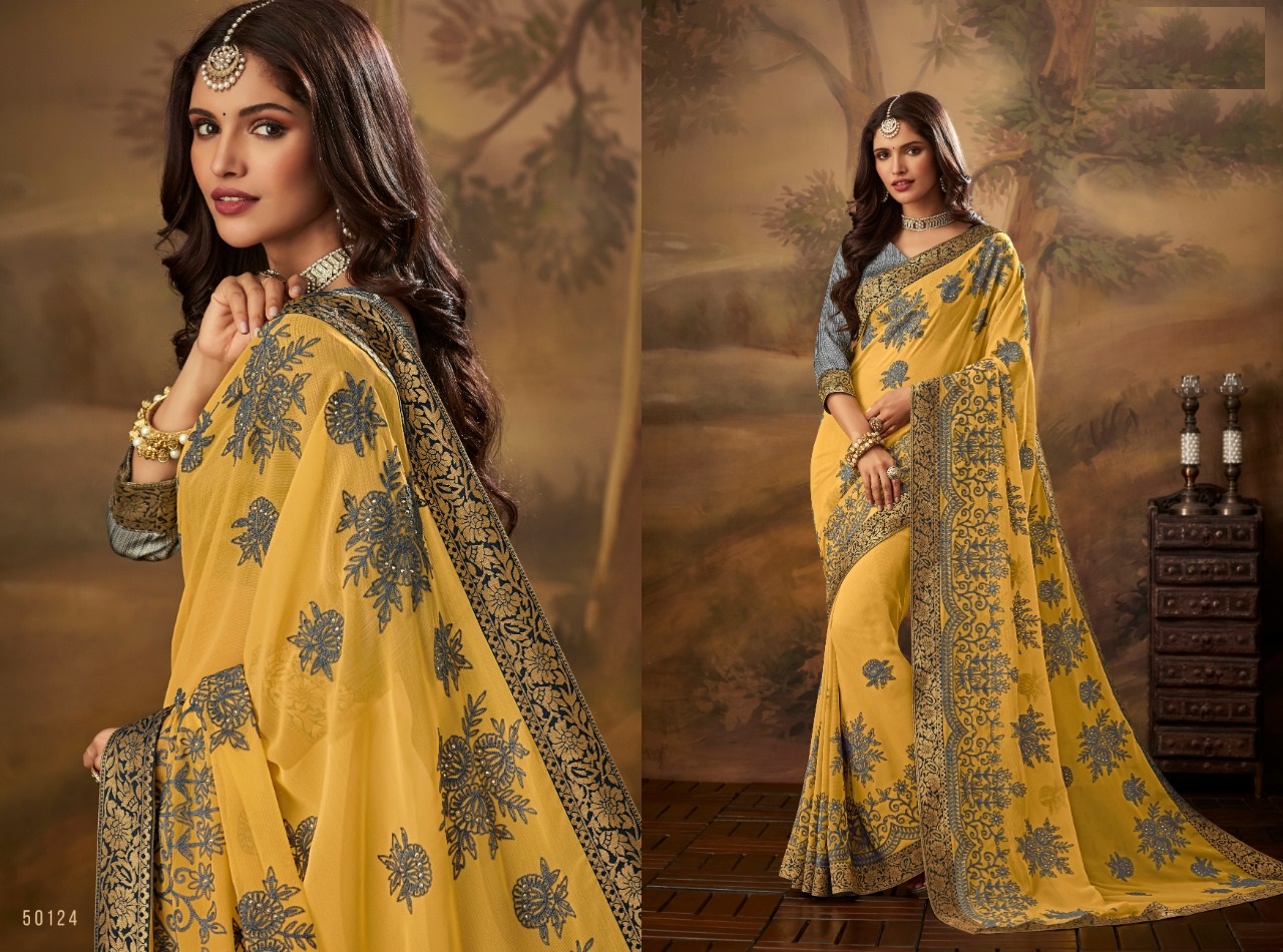 Reshmi Chiffon By Indian Women 50121 To 50130 Series Indian Traditional Wear Collection Beautiful Stylish Fancy Colorful Party Wear & Occasional Wear Chiffon Sarees At Wholesale Price