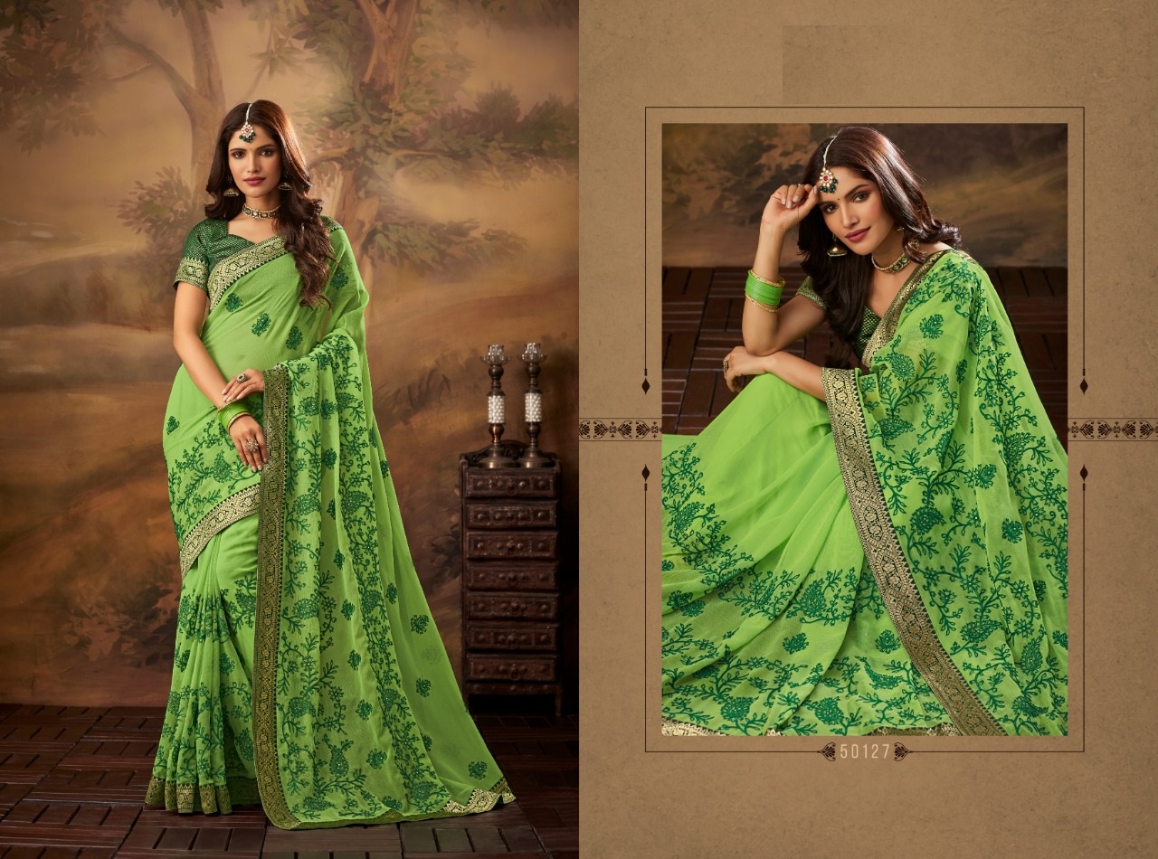 Reshmi Chiffon By Indian Women 50121 To 50130 Series Indian Traditional Wear Collection Beautiful Stylish Fancy Colorful Party Wear & Occasional Wear Chiffon Sarees At Wholesale Price