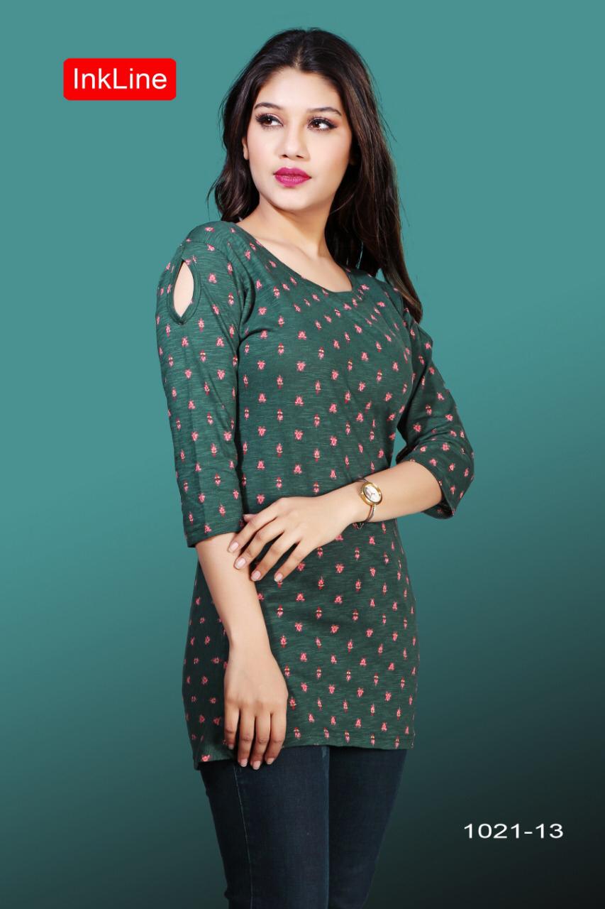 Retro Vol-44 By Inkline Beautiful Stylish Colorful Fancy Party Wear & Ethnic Wear & Ready To Wear Cotton Lycra/mate Lycra Kurtis At Wholesale Price