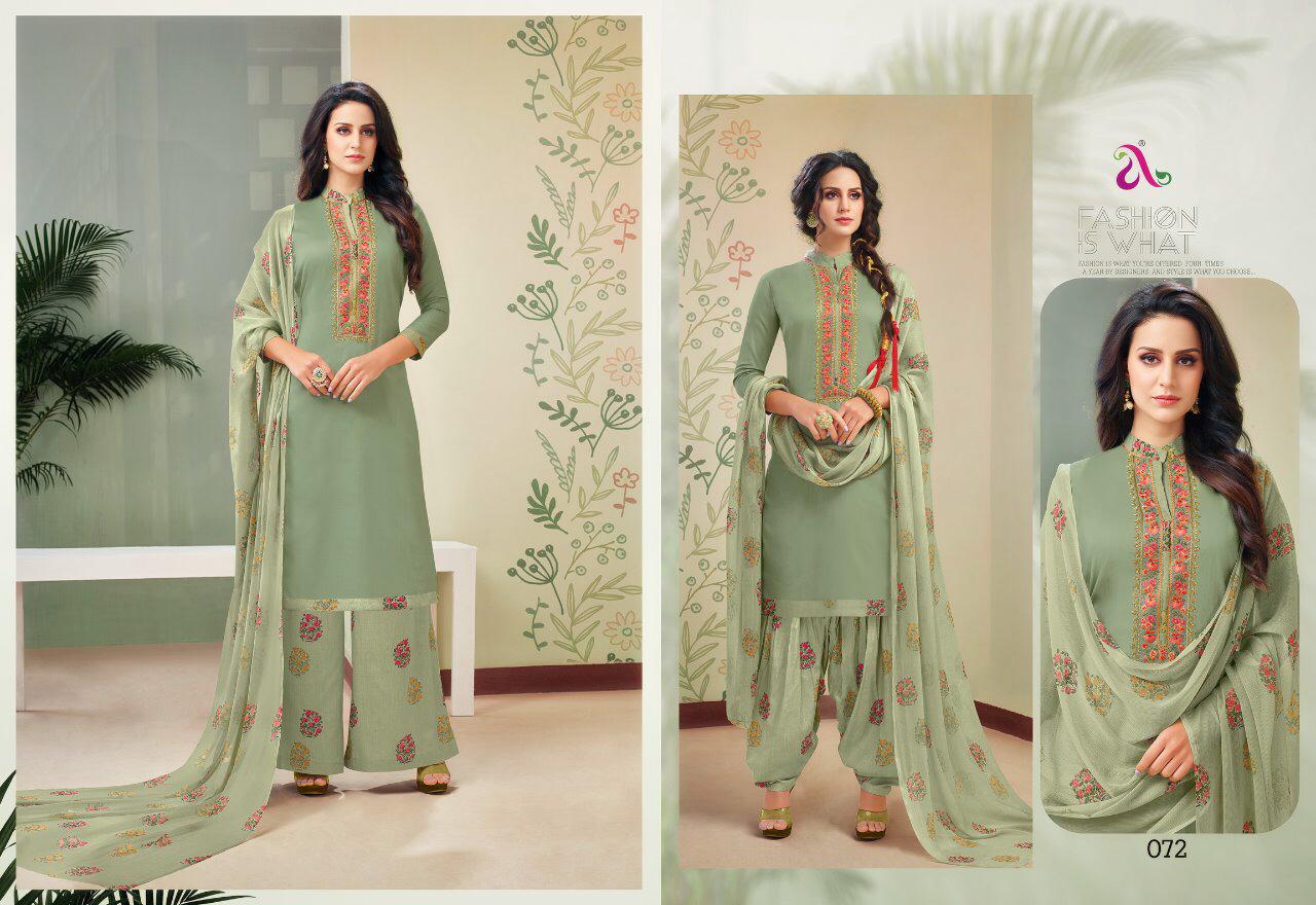 Rhoma By Angroop Plus 072 To 077 Series Beautiful Suits Stylish Fancy Colorful Party Wear & Ethnic Wear Cotton Jam Dyed With Embroidery Dresses At Wholesale Price