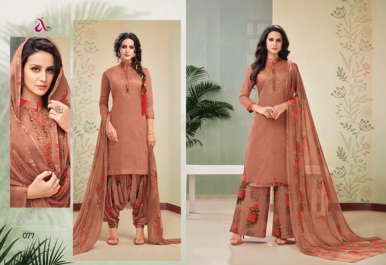 Rhoma By Angroop Plus 072 To 077 Series Beautiful Suits Stylish Fancy Colorful Party Wear & Ethnic Wear Cotton Jam Dyed With Embroidery Dresses At Wholesale Price