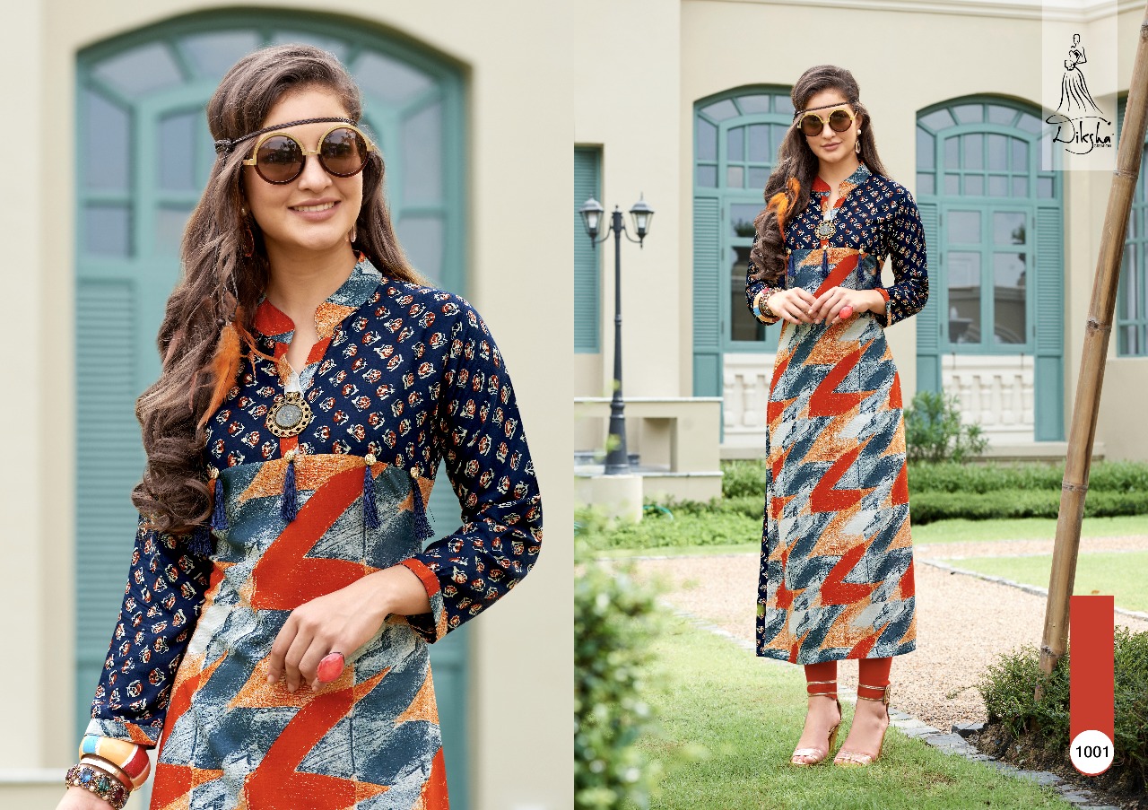 Rich Berry-1 By Diksha Creation 1001 To 1010 Series Beautiful Stylish Fancy Colorful Casual Wear & Ethnic Wear & Ready To Wear Rayon Kurtis At Wholesale Price