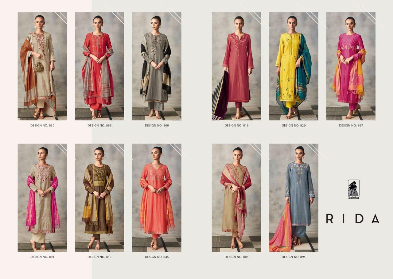 Rida By Sahiba Fabrics Designer Suits Collection Beautiful Stylish Fancy Colorful Party Wear & Occasional Wear South Silk Embroidered Dresses At Wholesale Price