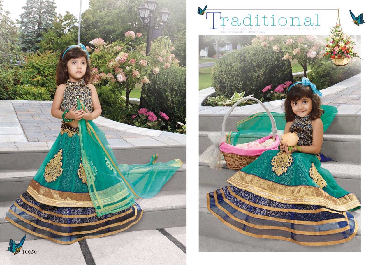 Riddhoo 10041 Series By Riddhoo Fashion 10041 To 10050 Series Designer Kids Wedding Wear Collection Beautiful Stylish Colorful Fancy Party Wear & Occasional Wear Net Lehengas At Wholesale Price