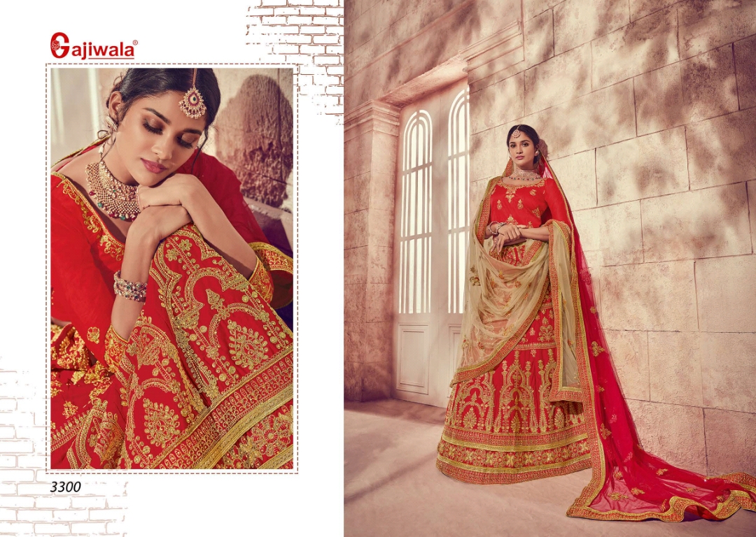 Ridhima By Gajiwala 3295 To 3305 Series Indian Bridal Wear Collection Beautiful Stylish Fancy Colorful Wedding Wear & Occasional Wear Satin Silk Lehengas At Wholesale Price