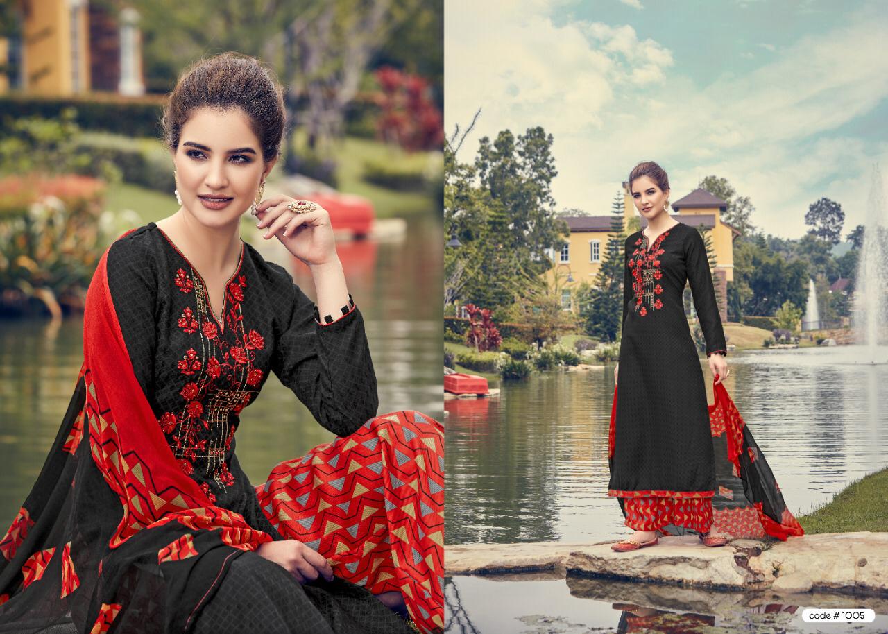 Rihana By Sumyra 1001 To 1010 Series Indian Traditional Wear Collection Beautiful Stylish Fancy Colorful Party Wear & Occasional Wear Pure Pashmani Printed With Self Embroidery Dresses At Wholesale Price