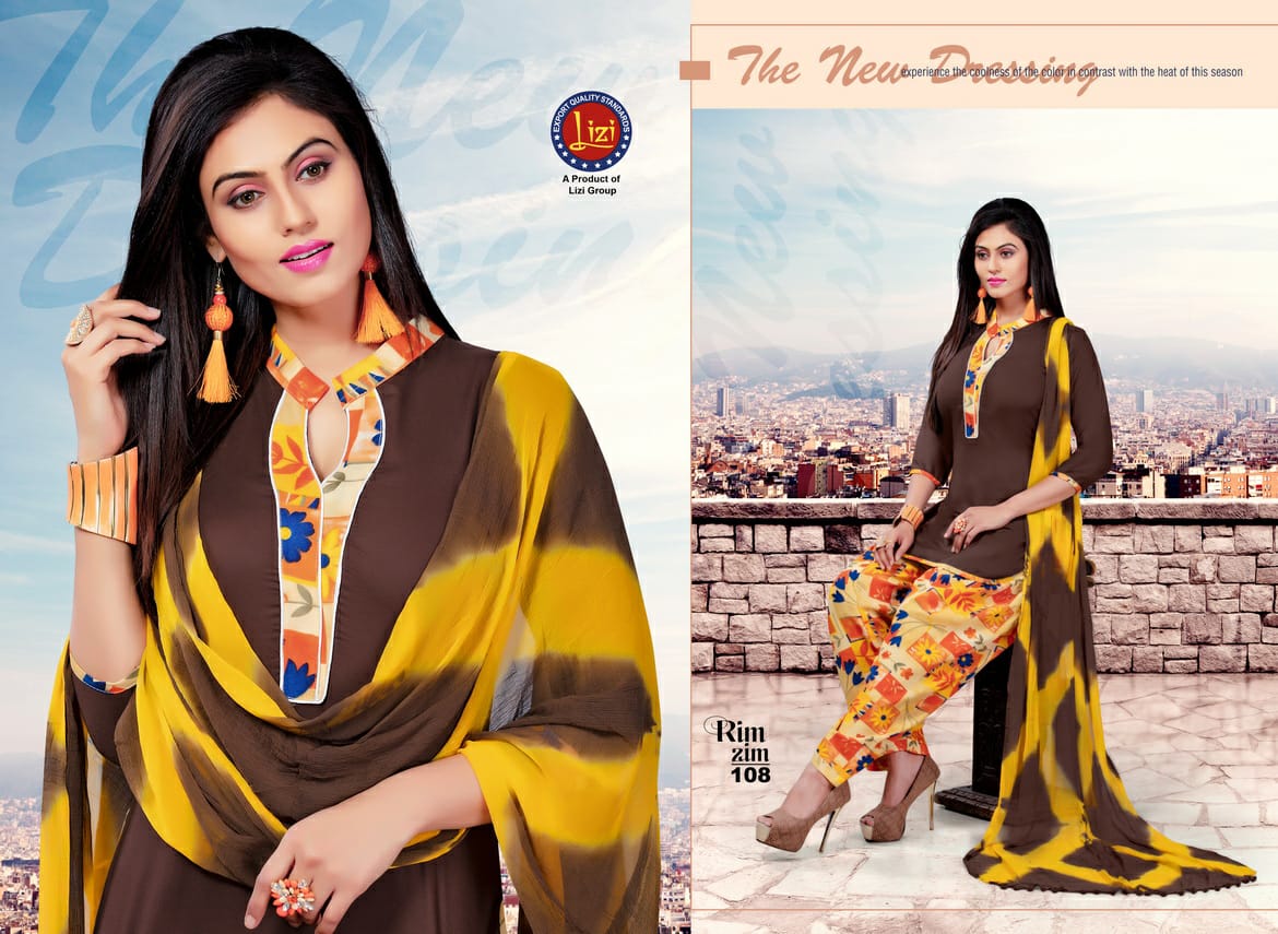 Rim Zim By Lizi 101 To 108 Series Beautiful Suits Stylish Colorful Fancy Casual Wear & Ethnic Wear Heavy Rayon Printed Dresses At Wholesale Price