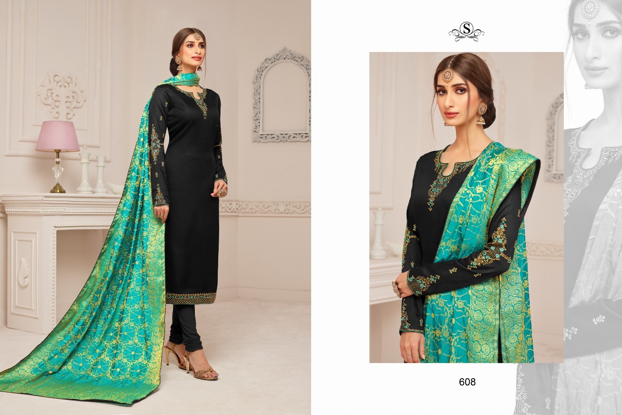 Riona By Samaira Fashion 603 To 611 Series Beautiful Winter Collection Suits Stylish Fancy Colorful Casual Wear & Ethnic Wear Pure Cotton Jam Silk With Embroidery Dresses At Wholesale Price