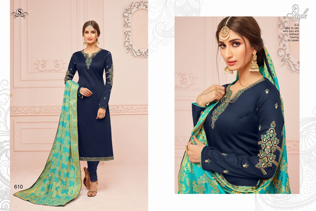 Riona By Samaira Fashion 603 To 611 Series Beautiful Winter Collection Suits Stylish Fancy Colorful Casual Wear & Ethnic Wear Pure Cotton Jam Silk With Embroidery Dresses At Wholesale Price