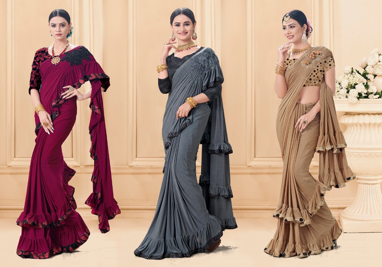 Rolex By Saroj Saree 01 To 06 Series Indian Traditional Wear Collection Beautiful Stylish Fancy Colorful Party Wear & Occasional Wear Heavy Lycrea With Brooch Pallu Sarees At Wholesale Price