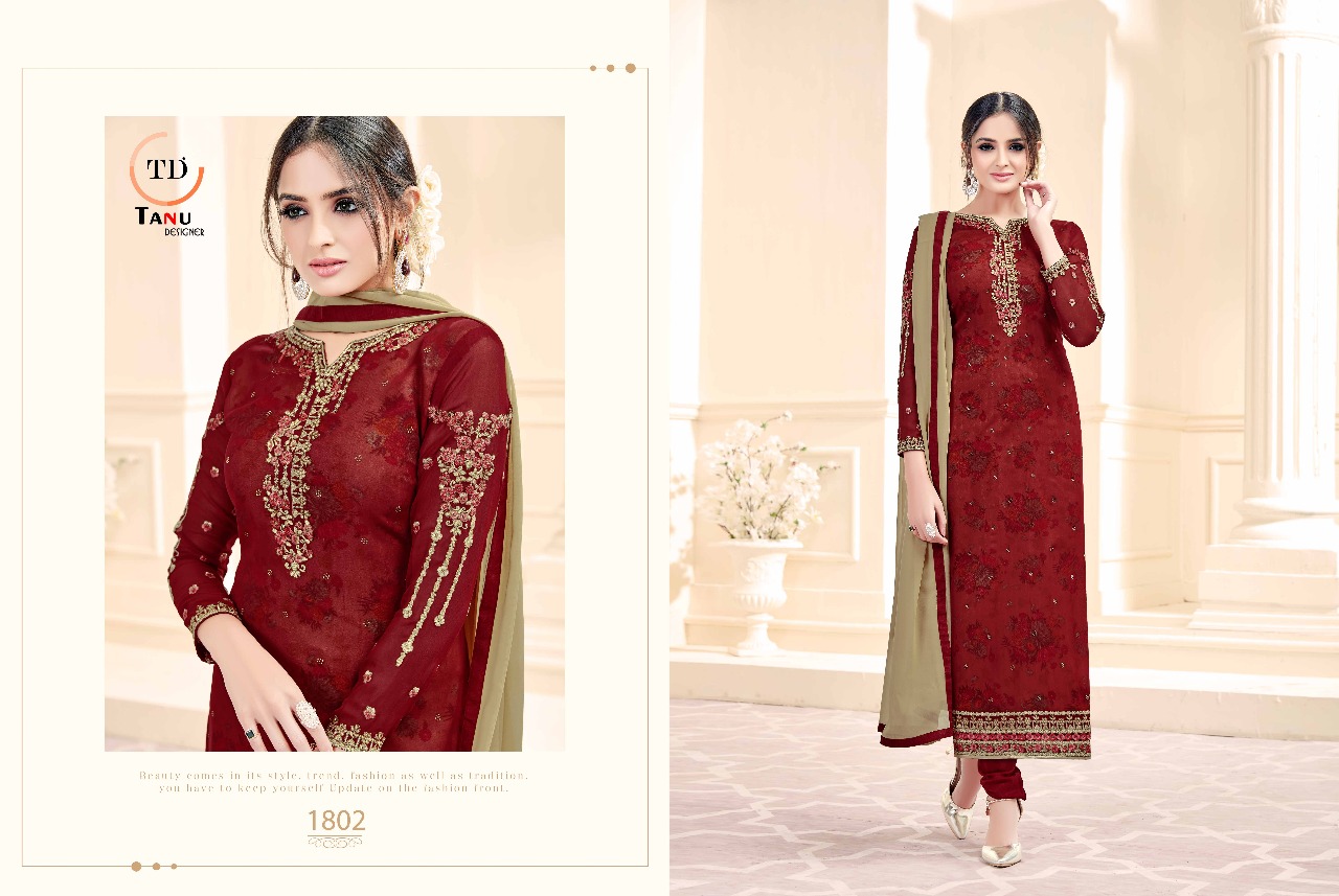 Rolex By Tanu Designer 1801 To 1808 Series Beautiful Stylish Fancy Colorful Party Wear & Occasional Wear Pure Blooming Georgette Dresses At Wholesale Price