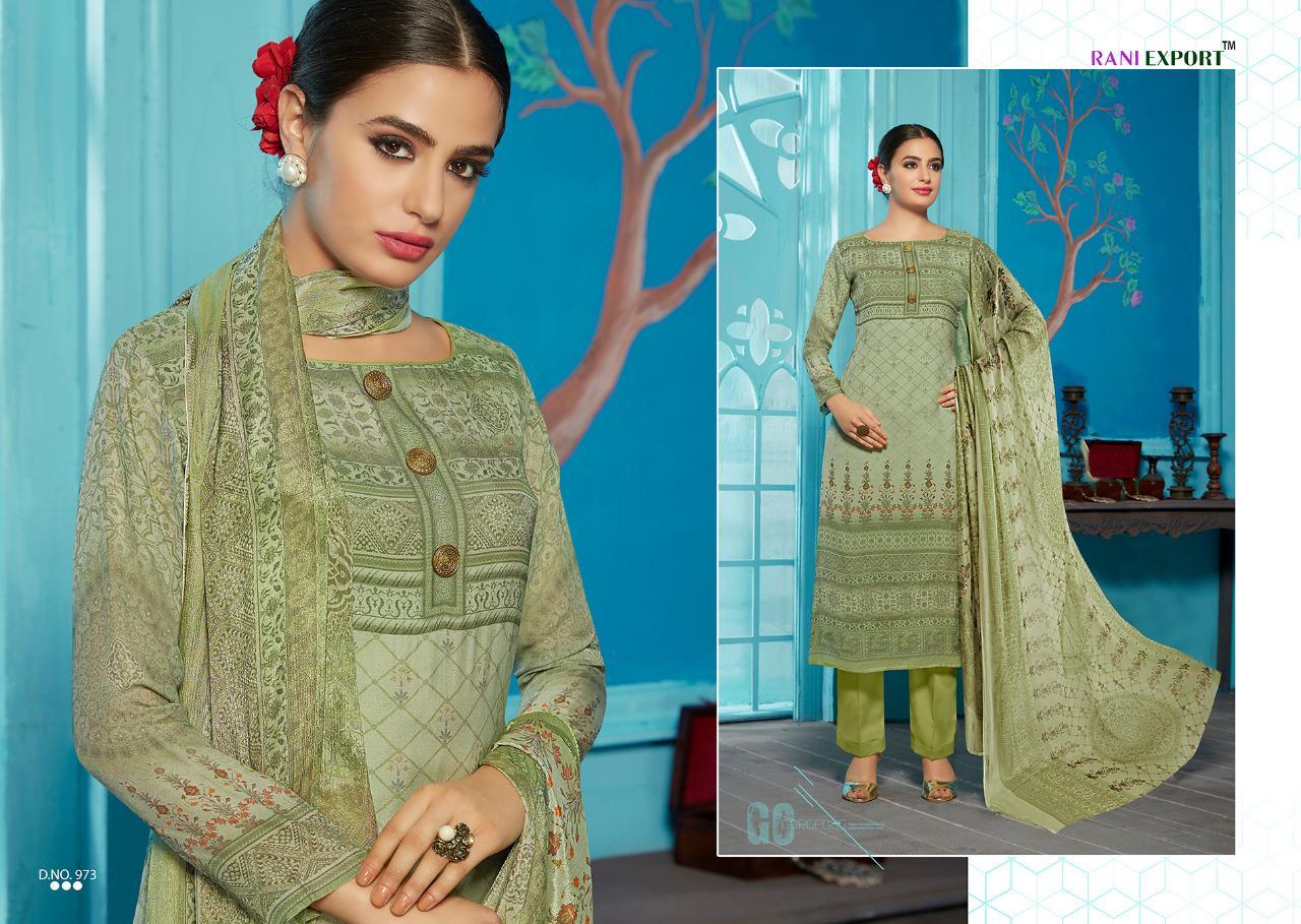 Roman By Rani Exports 968 To 975 Series Beautiful Pakistani Suits Colorful Stylish Fancy Casual Wear & Ethnic Wear Glaze Cotton Digital Style Print Elegant Buttons  Dresses At Wholesale Price