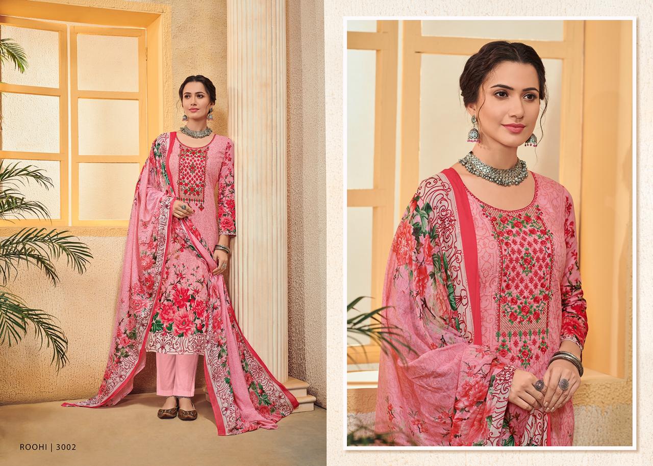 Roohi By House Of Lawn 3001 To 3010 Series Designer Pakistani Suits Beautiful Fancy Colorful Stylish Party Wear & Ethnic Wear Pure Karachi Lawn Digital Print Dresses At Wholesale Price