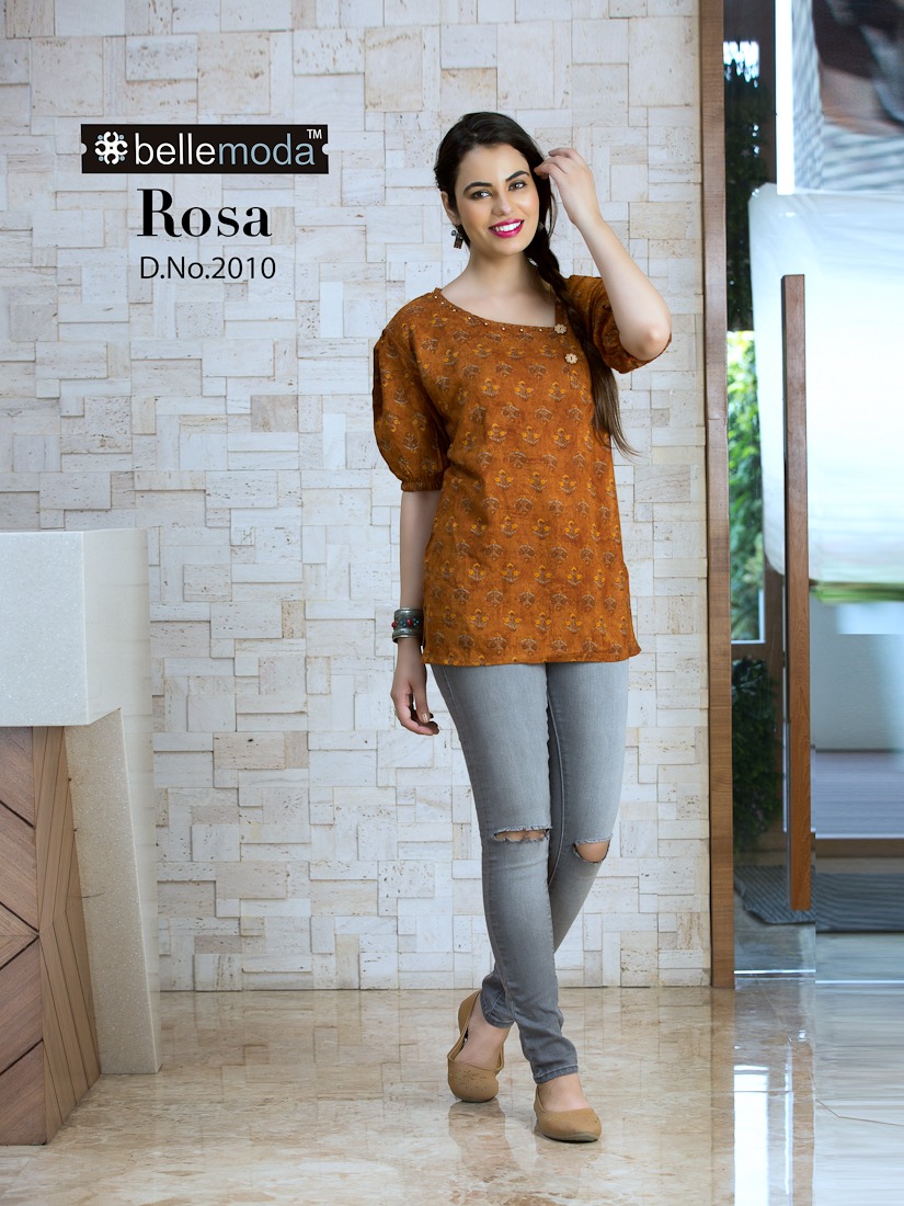 Rosa Vol-2 By Bellemoda 2001 To 2010 Series Beautiful Stylish Fancy Colorful Casual Wear & Ethnic Wear Heavy Rayon Printed Kurtis/ Tops At Wholesale Price