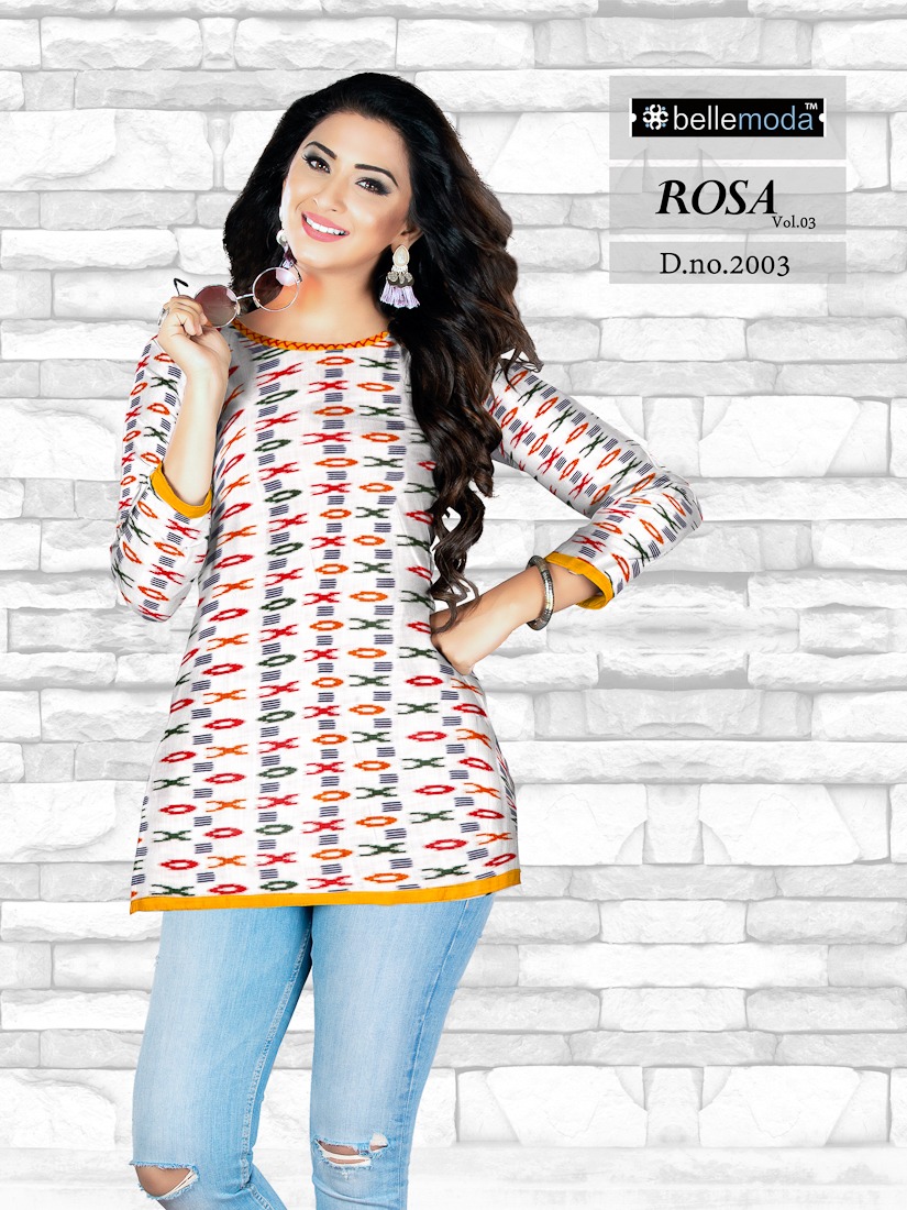 Rosa Vol-3 By Bellemoda 2001 To 2010 Series Beautiful Stylish Fancy Colorful Casual Wear & Ethnic Wear & Ready To Wear Heavy Slub & Rayon Kurtis At Wholesale Price