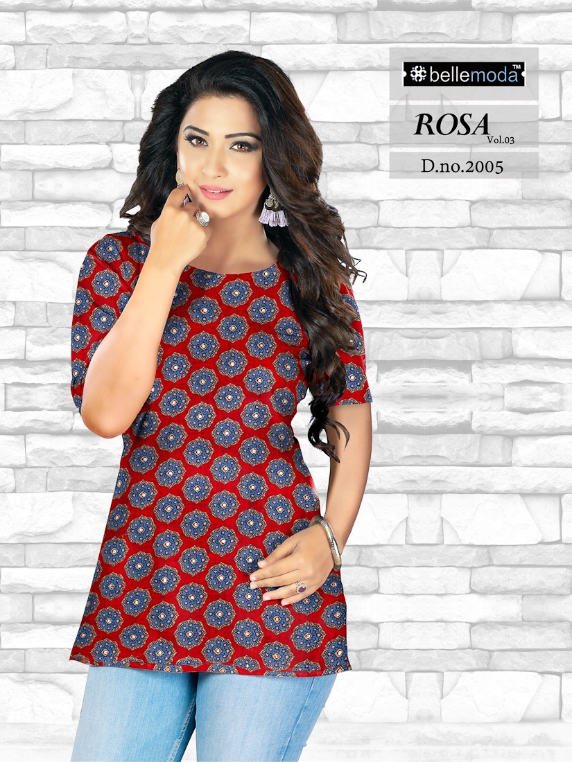 Rosa Vol-3 By Bellemoda 2001 To 2010 Series Beautiful Stylish Fancy Colorful Casual Wear & Ethnic Wear & Ready To Wear Heavy Slub & Rayon Kurtis At Wholesale Price