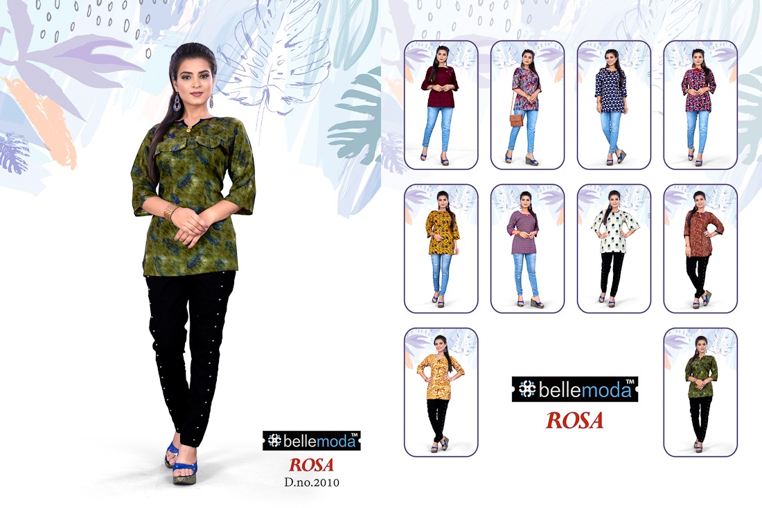 Rosa Vol-4 By Bellemoda 2001 To 2010 Series Beautiful Stylish Fancy Colorful Casual Wear & Ethnic Wear & Ready To Wear Heavy Rayon Kurtis At Wholesale Price