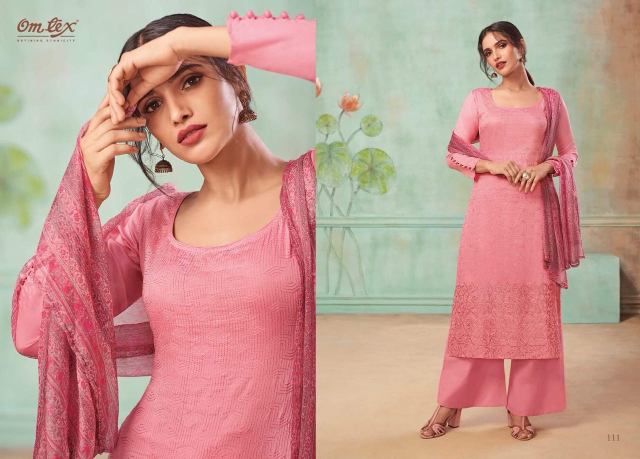 Rosalia By Om Tex 111 To 116 Series Beautiful Pakistani Suits Stylish Fancy Colorful Casual Wear & Ethnic Wear Pure Cotton Satin Printed Dresses At Wholesale Price