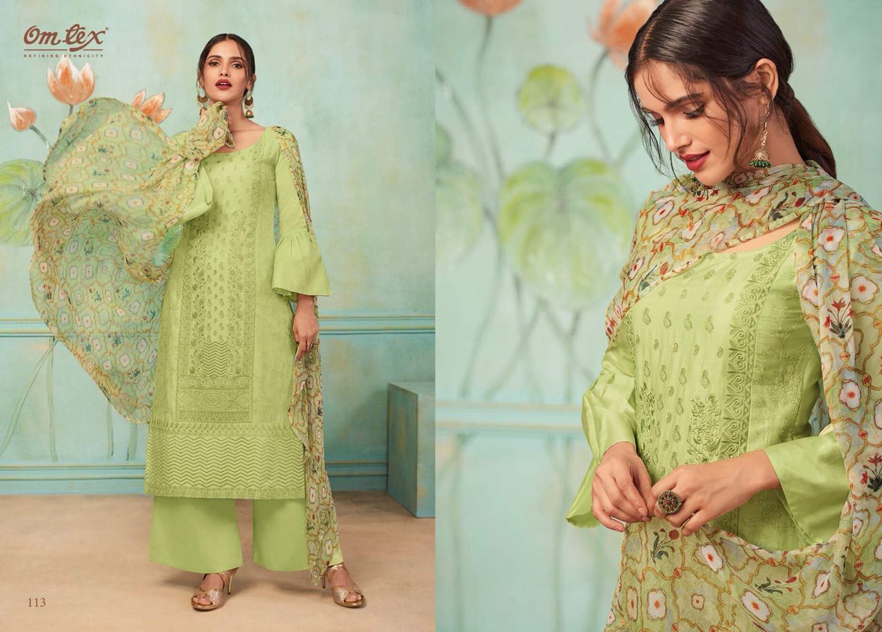 Rosalia By Om Tex 111 To 116 Series Beautiful Pakistani Suits Stylish Fancy Colorful Casual Wear & Ethnic Wear Pure Cotton Satin Printed Dresses At Wholesale Price