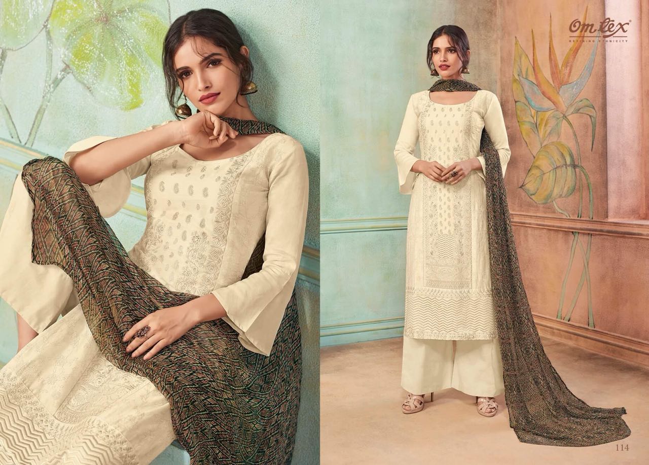 Rosalia By Om Tex 111 To 116 Series Beautiful Pakistani Suits Stylish Fancy Colorful Casual Wear & Ethnic Wear Pure Cotton Satin Printed Dresses At Wholesale Price