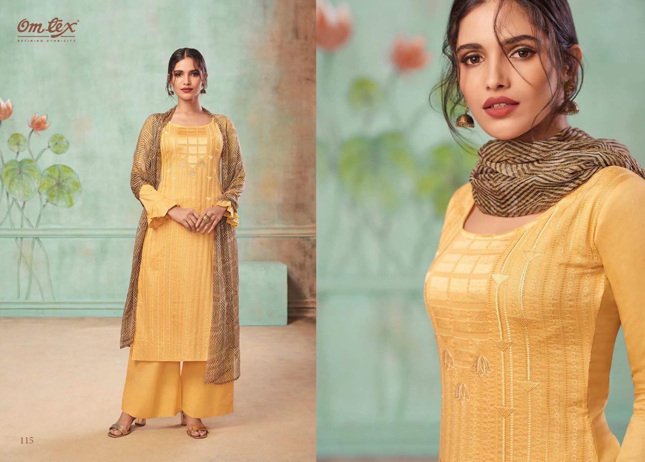 Rosalia By Om Tex 111 To 116 Series Beautiful Pakistani Suits Stylish Fancy Colorful Casual Wear & Ethnic Wear Pure Cotton Satin Printed Dresses At Wholesale Price