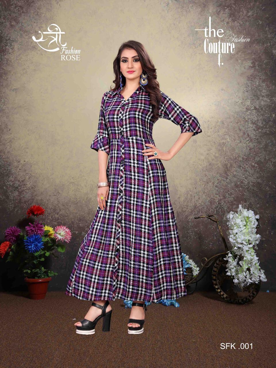 Rose By Stree Fashion Designer Beautiful Stylish Colorful Fancy Ready To Wear & Casual Wear & Ethnic Wear Twil Rayon Printed Kurtis At Wholesale Price